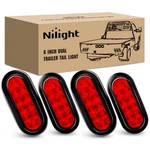 Nilight 6 Inch Oval Red Led Trailer Tail Lights 4pcs Lights,. Fixed Price $60.69.