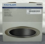 Kichler 6 Recessed Light Brushed Nickel Trim Kit & Silver Baffle #0828890 New. Fixed Price $7.38.