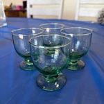 4 Mexican Hand-blown Glassware Clear Green 3in Whiskey/cocktail Artisan Glass. Fixed Price $12.99.