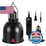 Dxophiex 5.5inch Deep Reptile Light Fixture Heat Lamp With Thermostat, M. Fixed Price $70.97.