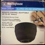 Fan Canopy Kit Westinghouse Lighting 7003200 45-degree Oil Rubbed Bronze. Fixed Price $9.99.