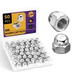 M8-1.25mm Acorn Cap Nuts, 50pcs Metric Hex Nuts 50pcs-m8, Silver. Fixed Price $12.06.