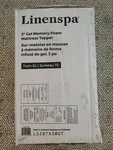 Linenspa - 3 Gel Memory Foam Mattress Topper, Twin Xl. Fixed Price $75.00.