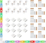 20packs L Shape 4-pin Led Connectors With 22pcs Clips 10mm For Strip Lights - 10. Fixed Price $15.51.
