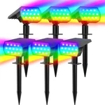 Welalo Solar Color Changing Spot Lights Outdoor, 6 Pack, Multicolor. Fixed Price $74.32.