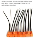 Yiliaw E26 Socket Adapter 10 Pack, Medium Base Male Screw In Light Bulb.... Fixed Price $22.00.
