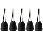 Lamps Base 5pcs Waterproof Black Pigtail Lamp Socket 250v 6a. Fixed Price $12.92.