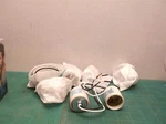 Rextin 7pcs Ceramic Standard Medium Screw Base Socket E26 Bulb Holders With Wire. Fixed Price $6.99.