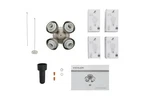 Ceiling Fan 4 Light Turtle Fitter Led In Brushed Nickel. Fixed Price $114.95.