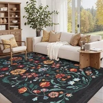 Garveehome Washable Rug 8x10 Area Rugs For Living Room, Floral Bedroom,. Fixed Price $160.90.