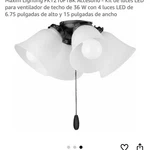 Maxim Led Ceiling Fan Light Kit Fkt210ftbk 36w 4 Lights Black White Glass. Fixed Price $30.00.