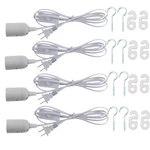 4 Pcs E26/e27 Led Light Socket 5.9ft Extension Cord With On/off Switch.... Fixed Price $21.29.