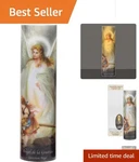 Guardian Angel Led Flickering Prayer Candle With Timer - 8 Inches, Usb Cordless. Fixed Price $18.89.