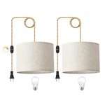 Kuaugst Plug In Pendant Light, Hanging Light With Cord Dimmable .... Fixed Price $55.08.