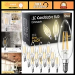 Dimmable Led Candelabra Bulbs 60w Equivalent E12 Small Base 4.5w Warm White 12pa. Fixed Price $37.99.