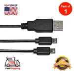 Universal Micro Usb Y-splitter Black Charging Cable - 16 Inch. Fixed Price $11.25.