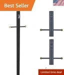 Elegant Black Outdoor Lamp Post With Outlet & Adjustable Led Light - 80-in High. Fixed Price $134.89.