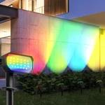 Ensenior Solar Spotlights Outdoor Rgb, 7+1 Color Changing Mode Landscape. Fixed Price $60.53.