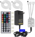 2-port 44 Key Ir Led Light Remote,rgb Control Box+ Dc 12v 3a Power Supply Le. Fixed Price $19.01.
