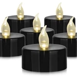 Hanzim Battery Operated Led Tea Lights: 24pack Flameless Votive 24pack, Black. Fixed Price $10.52.