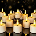 Merrynights Flameless Candles, 12-pack, Ivory White Base- Warm Light. Fixed Price $19.85.