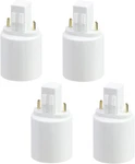 Geesatis 4 Pcs Light Socket Adapter Gx23 To E27 Converters Lamp Holder White. Fixed Price $14.76.