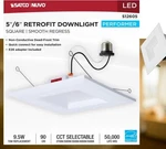 Satco S12605 - 10 Watt 5-6" Led Downlight Retrofit Cct Select (1, 2, 6 Or 12 Pk). Fixed Price $154.99.