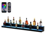 Vevor Led Lighted Liquor Bottle Display Bar Shelf Rf & App Control 60" 2-step. Fixed Price $163.99.