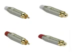 4 Lot Amphenol Phono Rca 2male 2female Plugs Gold Audio Connectors 2red / 2white. Fixed Price $16.00.