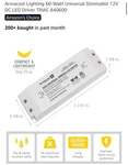 Armacost Lighting 60-watt Universal Dimmable 12v Dc Led Driver Triac. Fixed Price $45.00.