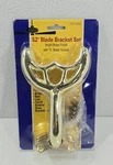 Turn Of The Century 52" Blade Bracket 4 Pc Set Bright Brass Finish 355-9202. Fixed Price $18.69.