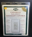 Nos Hunter 26591-b Universal Wall Mount Fan/light Control 3 Speed/ Light Level. Fixed Price $16.99.