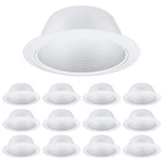 Torchstar 12 Pack 6in Recessed Light Trim White Baffle Detachable Ring Full Meta. Fixed Price $87.34.