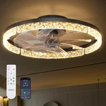 Addlon Ceiling Fans With Lights And Remote, 20'' Low Profile 20 Inch, Black. Fixed Price $129.02.
