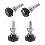 Uxcell 4 Sets Knurled Knobs Thumb Screws With Nuts M6 X 25mm 18mm, Black. Fixed Price $12.10.