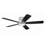 Craftmade Tempo Hugger 52" Ceiling Fan, Chrome, Walnut/ Black Blades - Tmph52ch5. Fixed Price $269.99.