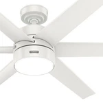 Hunter Fan 60 Inch Fresh White Outdoor Ceiling With Light And 6 Blades. Fixed Price $245.99.