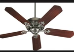 Quorum International Model# 78525-92 "chateaux" Ceiling Fan- 52" Antique Silver. Fixed Price $99.00.