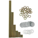 Emnooti Lamp Rod,all Thread Pipe,lamp Repair Assortment Of Hardware,yellow. Fixed Price $14.31.
