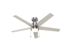 Hunter Mansilla 52" Brushed Nickel Ceiling Fan Integrated Led Light Kit Soft Wht. Fixed Price $87.92.