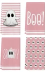 Artoid Mode Pink Stripes Ghost Boo Spooky Halloween Kitchen Towels Dish Towels,. Fixed Price $26.19.