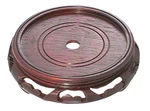 B&p Lamp 6 1/2" Top Inset Dia. Oriental Base, Rosewood Finish. Fixed Price $51.49.