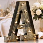 Oycbuzo Golden Black Led Marquee Letter - Industrial, Vintage Style Light Up .... Fixed Price $17.86.