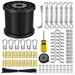Nereus String Light Hanging Kit With 200 Ft Vinyl Coated 304 Stainless Steel .... Fixed Price $64.62.