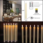Genswin Ivory Flameless Taper Candles W/remote - Battery Operated. Fixed Price $23.03.