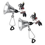 2 Pack Clamp Lamp Light Socket With 5.5 Inch Aluminum Reflector Work. Fixed Price $35.99.