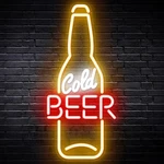 Kavaas Cold Beer Neon Sign 16.5"x7.5" Bottle Led Light For Man Cave Bar Pub. Fixed Price $46.96.