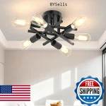 Phaosio 6-light Semi Flush Mount Ceiling Light Fixture, Modern Black Sputnik Cha. Fixed Price $29.10.