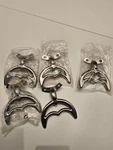 Casablanca 121511a Ceiling Fan Blade Arms, Satin Steel, Set Of 5 With Hardware. Fixed Price $39.40.