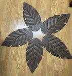 Fanimation 21" Replacement Oval Leaf Carved Faux Wood 5 Blades 52 Blade Span. Fixed Price $52.00.